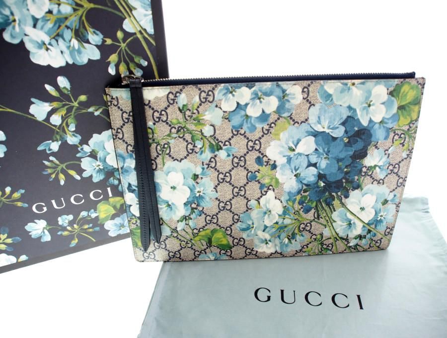 GUCCI 紫陽花 クラッチバッグ GGブルームス-