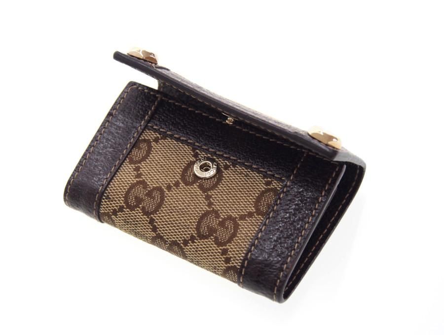 Used 美品】グッチ GUCCI 6連キーケース キーホルダー GGキャンバス GG