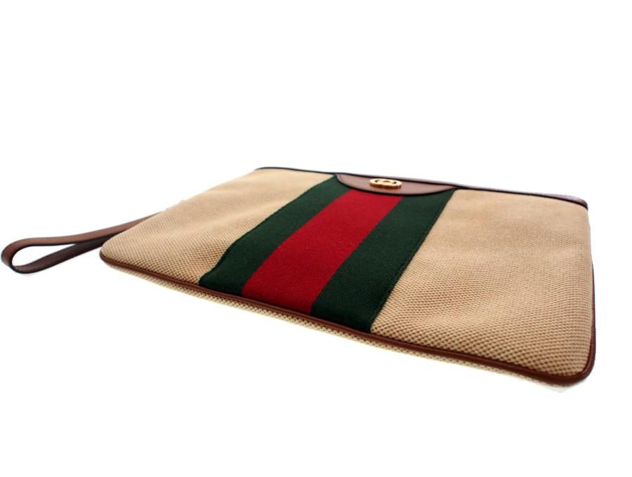 Used 展示品】グッチ GUCCI クラッチバッグ オールドグッチ フラット