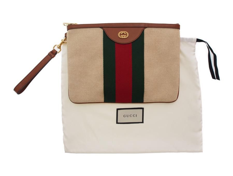 Used 展示品】グッチ GUCCI クラッチバッグ オールドグッチ フラット 