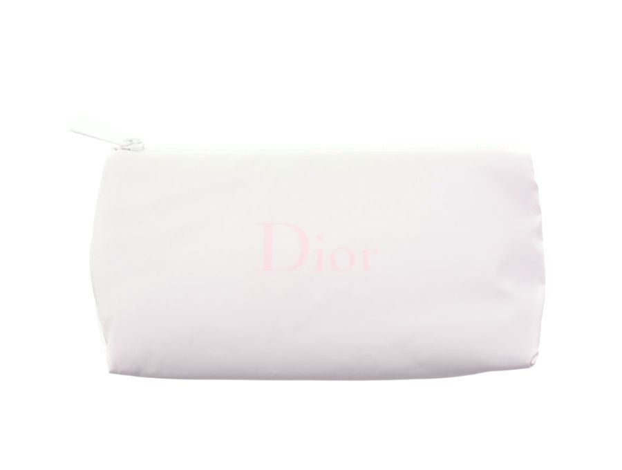 【New 新品】クリスチャンディオール Dior ノベルティ 2021 コスメポーチ 船底型 Parfums Dior BEAUTE フルーフィー ホワイト ピンクロゴの商品画像