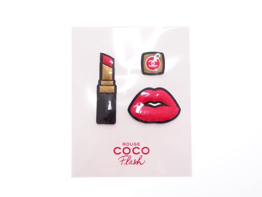 【New 新品】シャネル CHANEL ノベルティ シール ステッカー ワッペン ルージュココフラッシュ 口紅 リップ ココマーク ROUGE  COCO Flash - ブランドジャックリスト