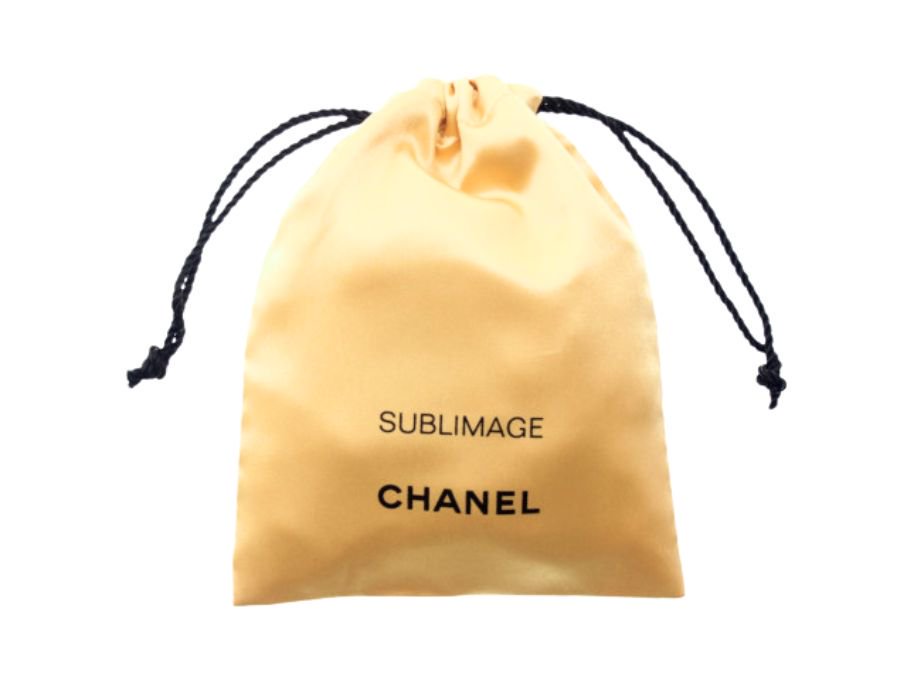 【Used 未使用】シャネル CHANEL ノベルティ サブリマージュ 巾着袋 ポーチ SUBLIMAGE 金色 ゴールド (H)17cm×(W)13cmの商品画像