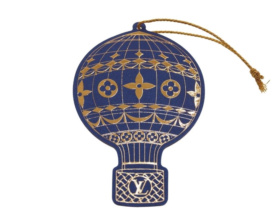 【Used 未使用】ルイヴィトン LOUIS VUITTON ノベルティ オーナメントチャーム 熱気球 アドベント カレンダー 2020限定 ストラップ紐付き ブルー×ゴールドの商品画像