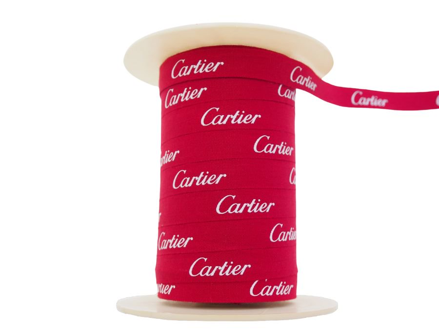 【Used 展示品】カルティエ Cartier リボン ラッピング ギフト包装 ロゴ入り 赤 レッド 1m単位から 切売りの商品画像