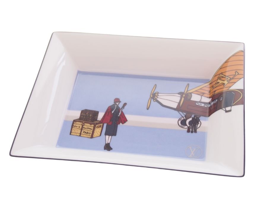【Used 未使用】ルイヴィトン LOUIS VUITTON サンドリエ・エマ MM 灰皿 置き型 cendrier アシュトレイ たばこ 喫煙具 小物置き トレー 飛行機 元箱有り 希少品の商品画像