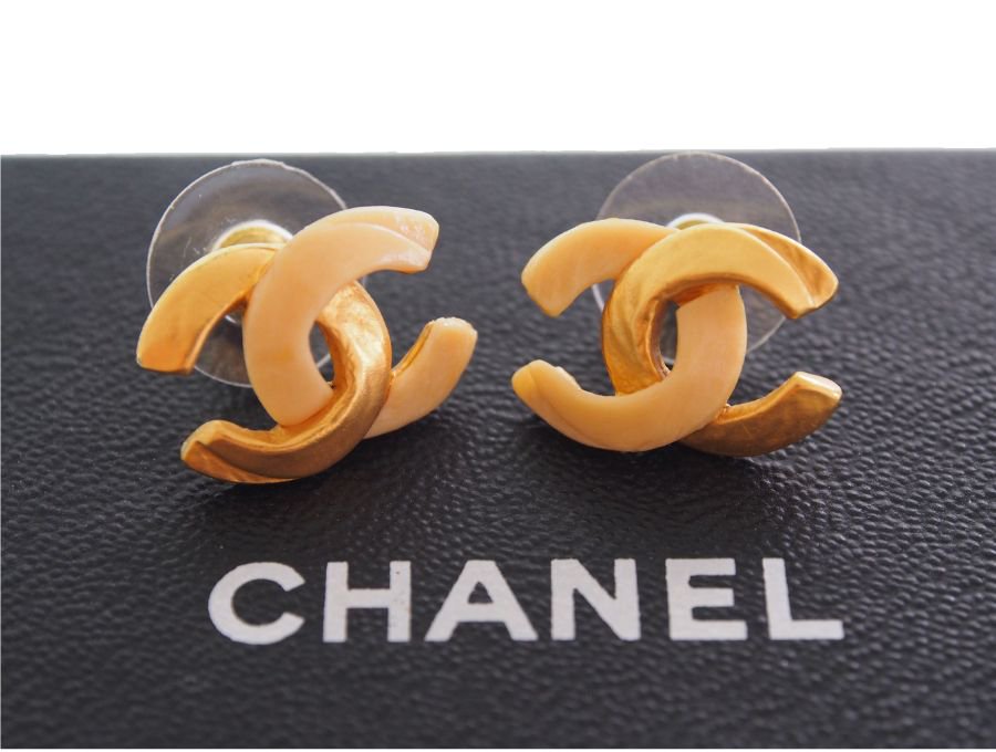 Used 極上品】シャネル CHANEL ピアス キャッチ式 スタッドピアス ココ