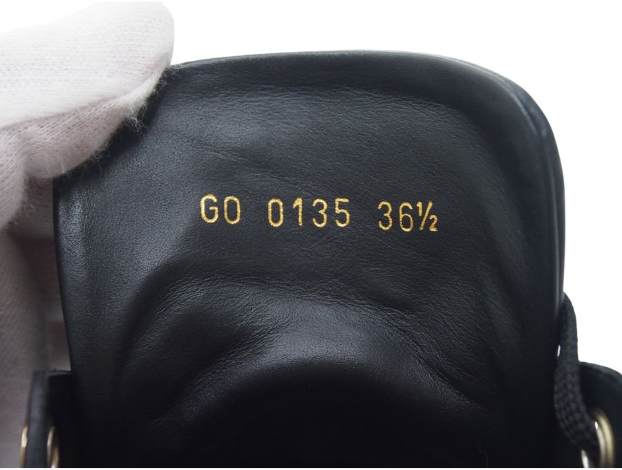 【Used 極上品】ルイヴィトン LOUIS VUITTON 靴 スニーカー ハイカット エピ ブラック ゴールド金具 36 1/2（日本サイズ  約23.5cm）レディースシューズ - ブランドジャックリスト