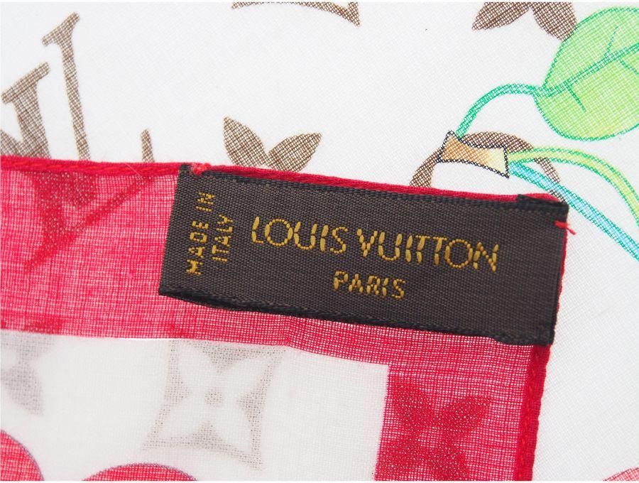 Used 美品】ルイヴィトン LOUIS VUITTON×村上隆 コラボ ハンカチ LV ...