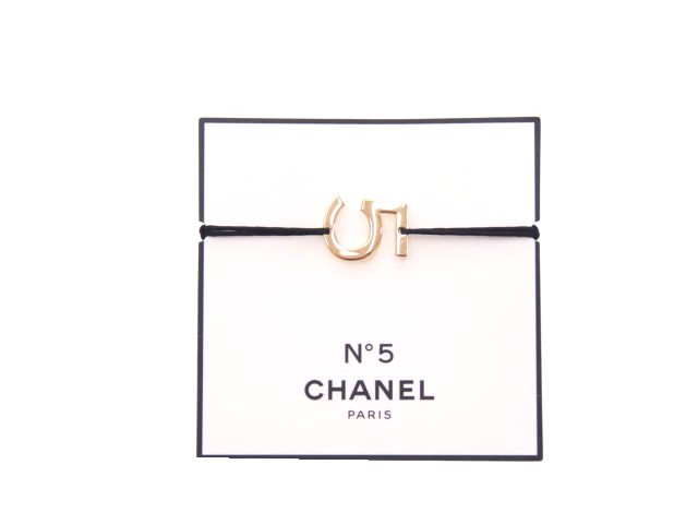 【New 新品】シャネルパフューム CHANEL PARFUMS ノベルティ ブレスレット アクセサリー N°5 PARIS ゴールド フリーサイズの商品画像