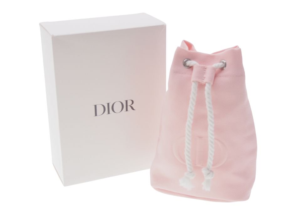 【Used 展示品】 クリスチャンディオール Dior BEAUTE 巾着ポーチ ドローストリング カプチュール トータル セル engy ピンク×ホワイトロープ ディオールビューティー の商品画像