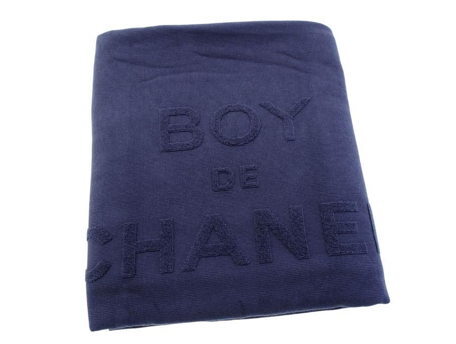 シャネル タオル BOY DE CHANEL バスタオル ネイビー - タオル/バス用品