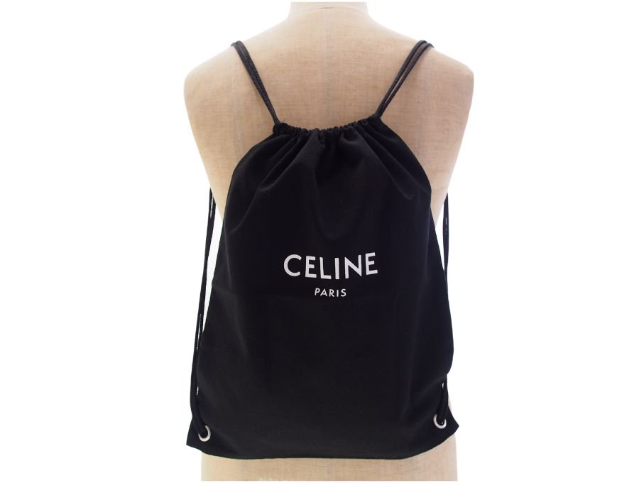 CELINE セリーヌ サークルロゴ 巾着 リュック バックパック ナイロン