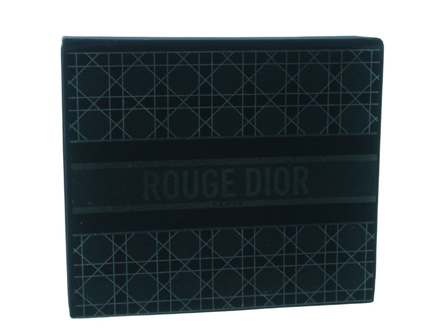 【New 新品】 クリスチャンディオール Dior ミラー付きハードケース 収納ボックス ROUGE DIOR 口紅 2本入れ 鏡 カナージュステッチ柄 ネイビー CD ビューティー BEAUTEの商品画像