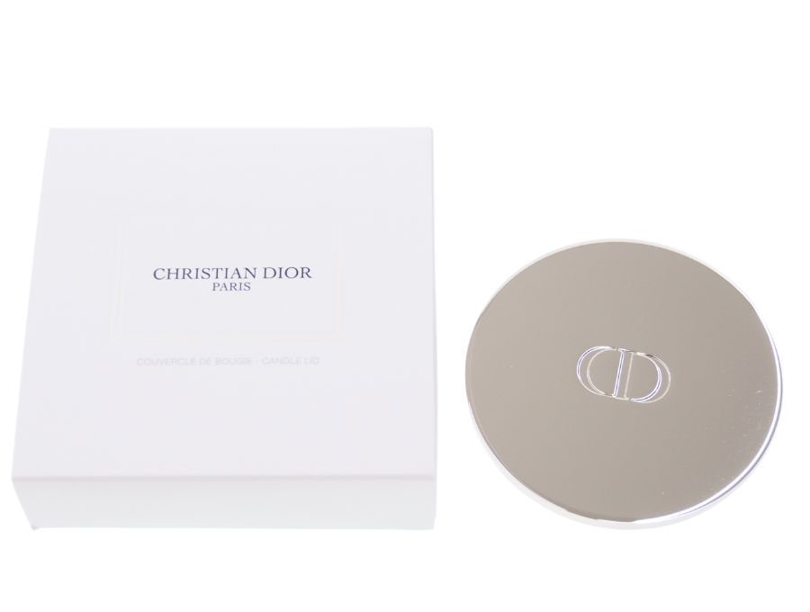【New 新品】クリスチャンディオール Dior Parfums キャンドルカバー ろうそく蓋 アロマキャンドルキャップ CD メタル シャインシルバーの商品画像