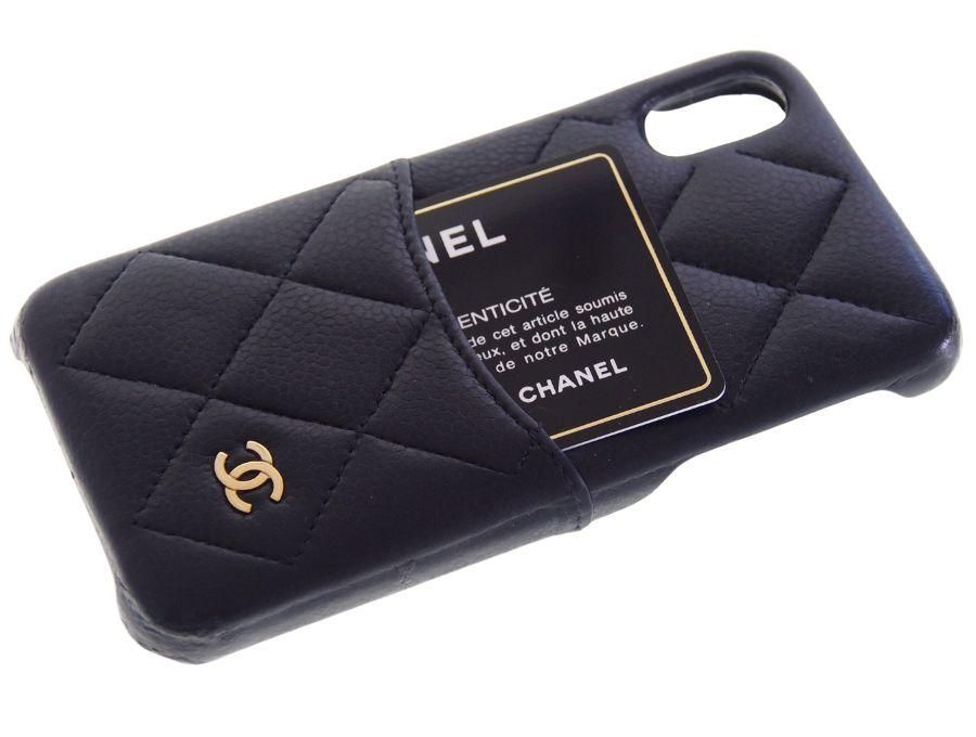 Used 美品】シャネル CHANEL スマホケース iPhone X XS 5.8インチ