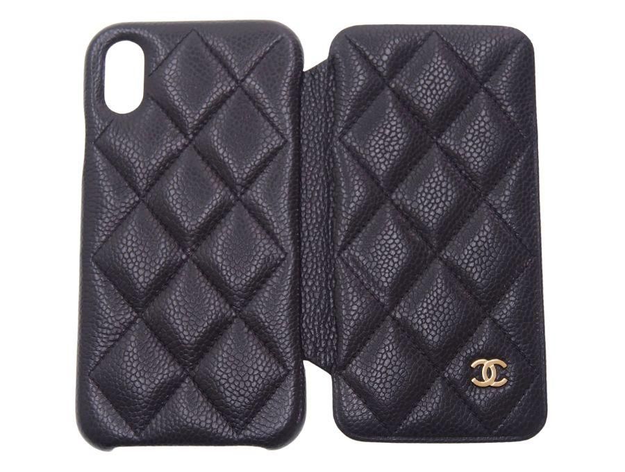 CHANEL  iPhoneケース　X、XS 手帳型　シャネルスマホアクセサリー