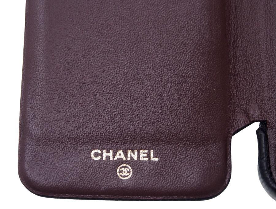 Used 極上品】シャネル CHANEL スマホケース iPhone X XS 手帳型