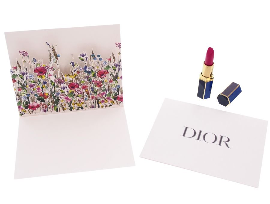 【Used 展示品】 クリスチャンディオール Christian Dior メッセージカード 花柄 立体 ポップアップカード Miss Dior ミス  ディオール 香水 購入時限定 2枚セット - ブランドジャックリスト