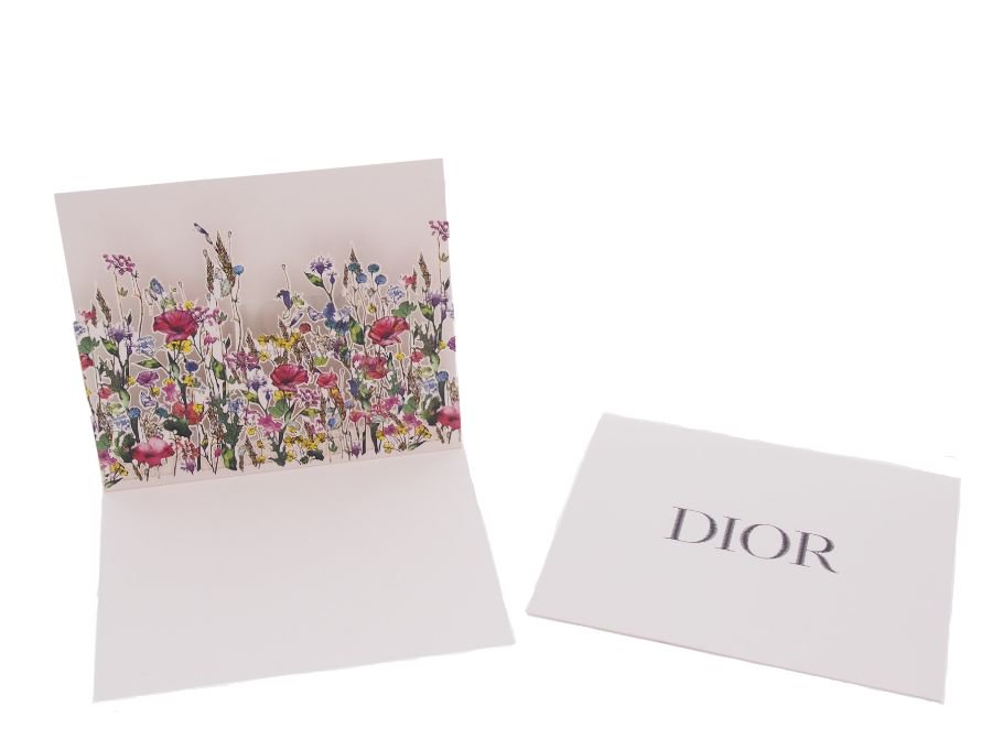 【Used 展示品】 クリスチャンディオール Christian Dior メッセージカード 花柄 立体 ポップアップカード Miss Dior ミス ディオール 香水 購入時限定 2枚セットの商品画像
