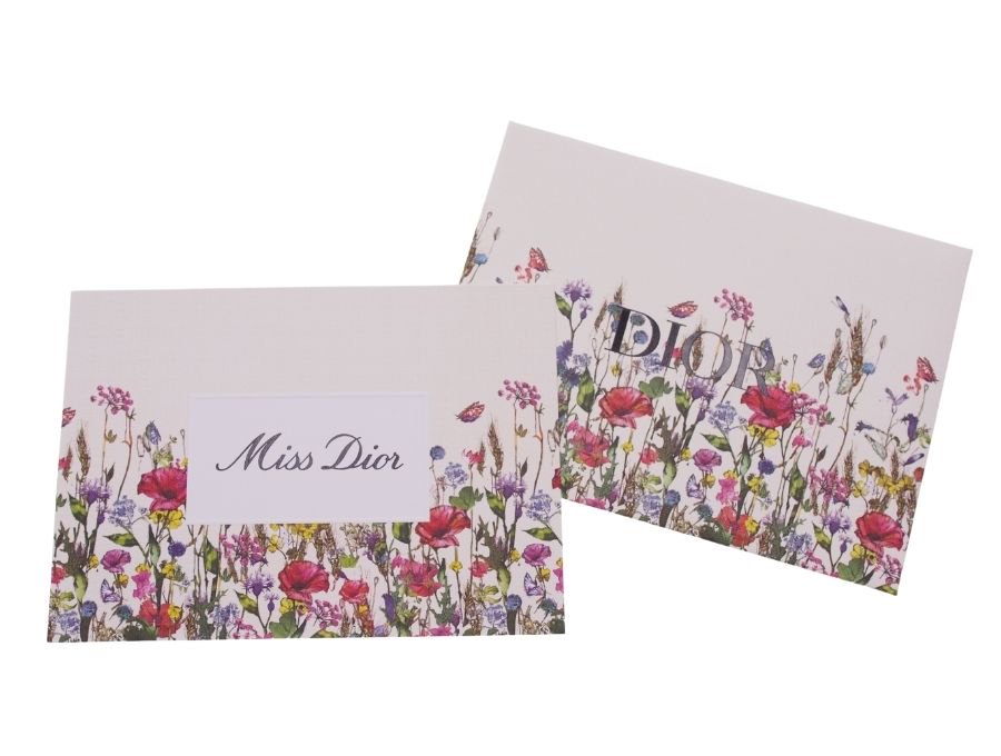 【Used 展示品】 クリスチャンディオール Dior レターセット メッセージカード グリーティングカード 観音開き封筒 フラワー 花柄 ミスディオール Miss Dior 香水の商品画像