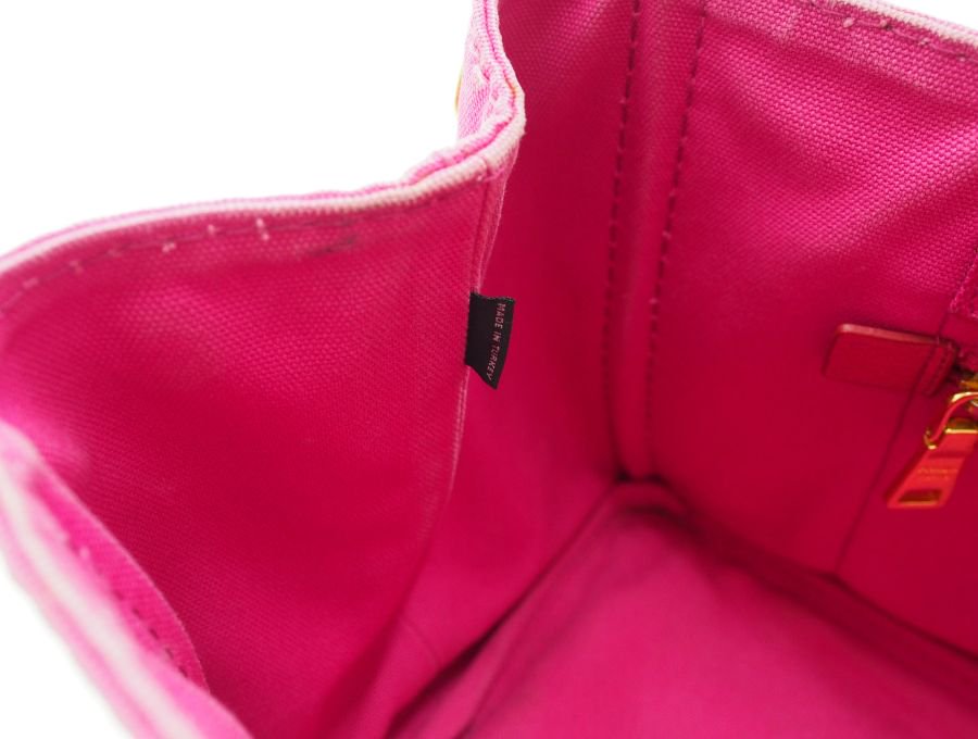 【Used 中古up】プラダ PRADA CANAPA カナパ トートバッグ ハンドバッグ Mサイズ FUXIA フューシャピンク BN1877  ハワイ DFS 2012 ギャランティーカード - ブランドジャックリスト