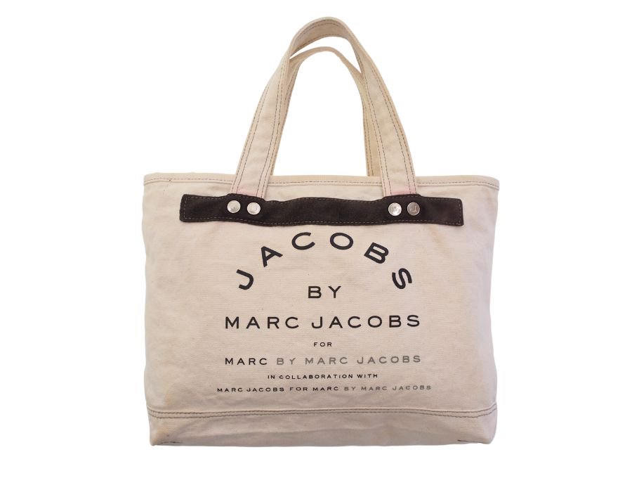 【Used 中古up】マーク バイ マーク ジェイコブス MARC BY MARC JACOBS トートバッグ マークジェイコブス IN コラボレーション WITH キャンバス&スエード ベージュの商品画像