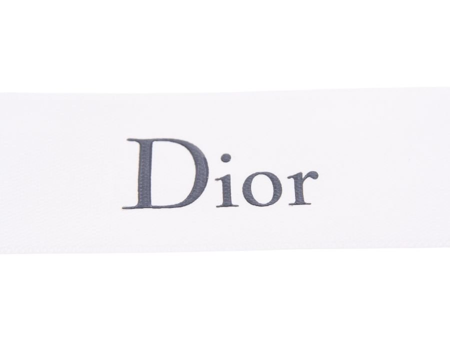 【Used 展示品】クリスチャン ディオール Dior ギフトラッピング リボン ( 1m単位 切り売り ) 20mm幅 ホワイト 白 ロゴ入り  ギフト包装 プレゼント リメイク 手芸 ハンドメイド - ブランドジャックリスト