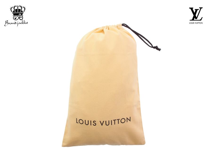 【Used 開封品】 ルイヴィトン LOUIS VUITTON 保存袋 LV専用袋 巾着ポーチ 保管用布袋 コットン100％ ベージュ 茶色紐 縦長  43.5×27cm D52013 店舗購入時付属品 - ブランドジャックリスト