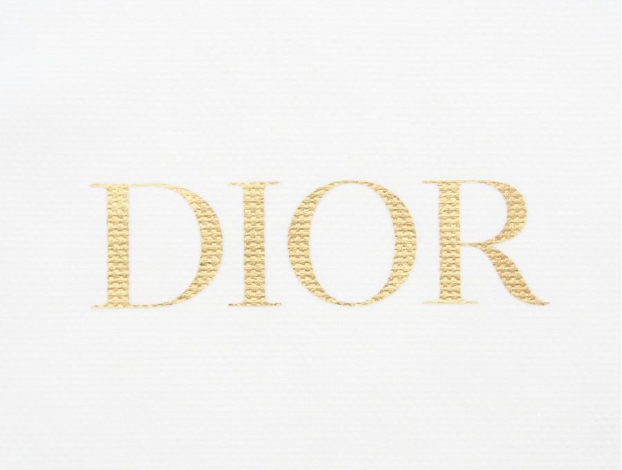 【Used 開封品】 クリスチャンディオール Dior ノベルティ 巾着ポーチ フリル巾着 布製フラット巾着 2023 コットン ホワイト  ゴールドロゴ BEAUTY ディオールビューティー - ブランドジャックリスト