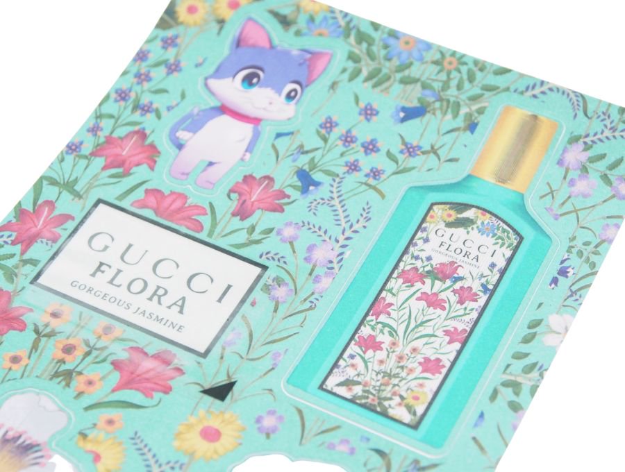 Used 開封品】グッチ GUCCI FLORA ステッカー シール 4枚 香りサンプル