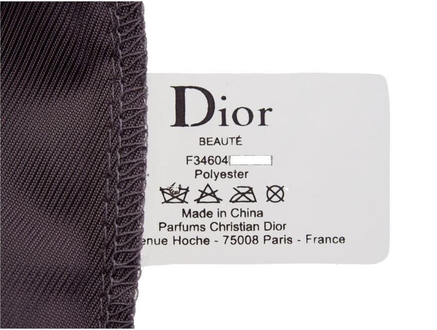 【Used 開封品】 クリスチャンディオール Dior ノベルティ 巾着ポーチ フリル巾着 布製フラット巾着 グレー 灰色 15.5×12.5cm  オンラインブティック限定 ディオールビューティー - ブランドジャックリスト