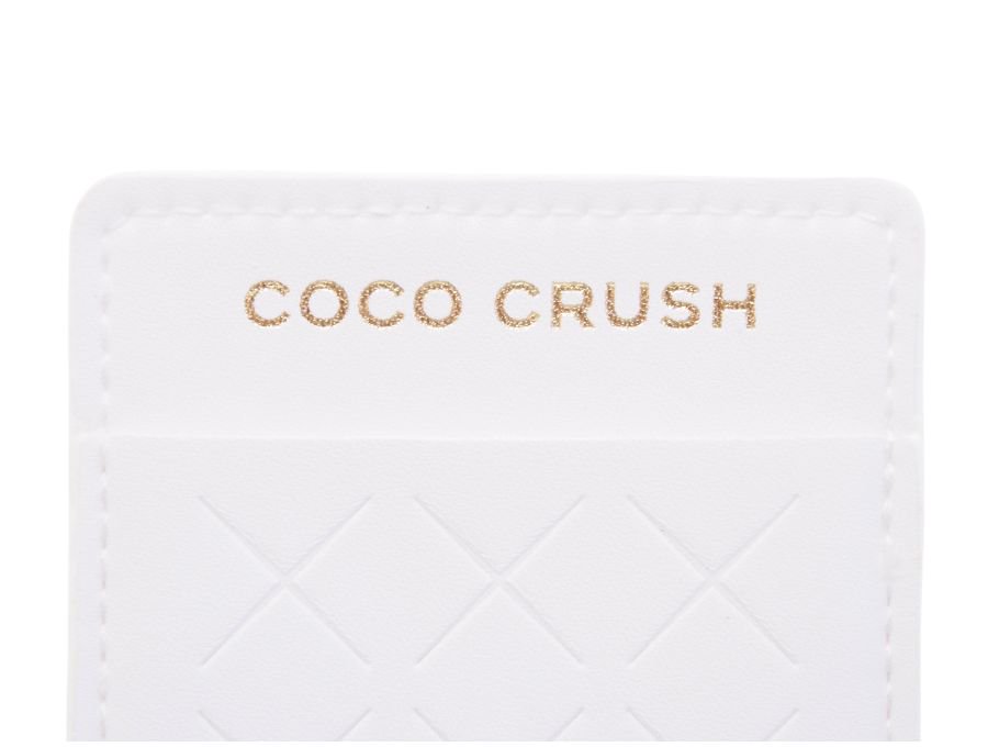 【Used 開封品】シャネル CHANEL ノベルティ パスケース 定期入れ COCO CRUSH ココクラッシュ カードケース キルティング  PUレザー ホワイト JOAILLERIE ジョワイエ - ブランドジャックリスト