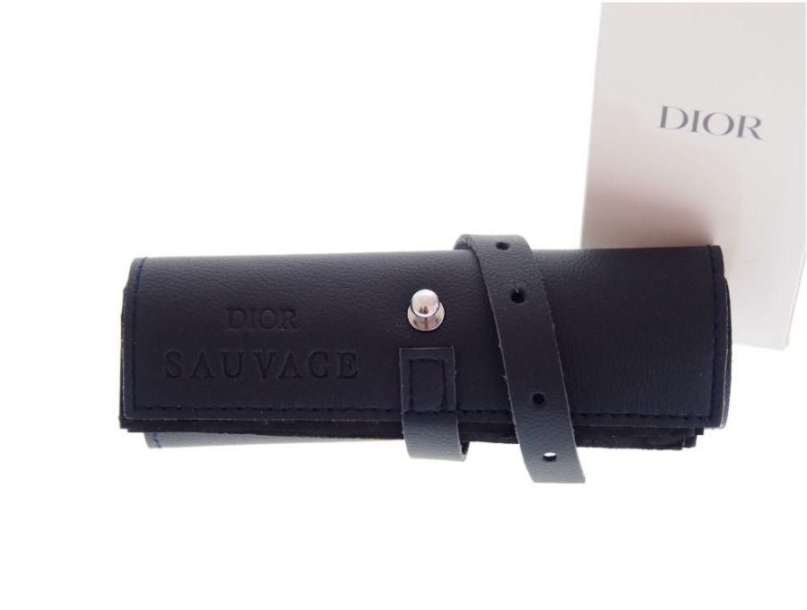 【New 新品】クリスチャンディオール Dior SAUVAGE ノベルティ ボトルケース スクロール ケースカバー ４段階調節穴 ネイビー×ブラック  Parfums ソヴァージュ - ブランドジャックリスト