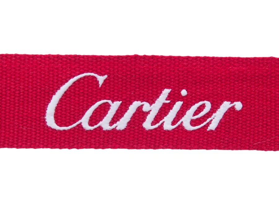 【Used 開封品】カルティエ Cartier ラッピング用 ブランドリボン ( 1m単位 切り売り ) 1.3cm幅 レッド 赤 ロゴ入り  ギフト包装 プレゼント リメイク 手芸 材料 ハンドメイド - ブランドジャックリスト