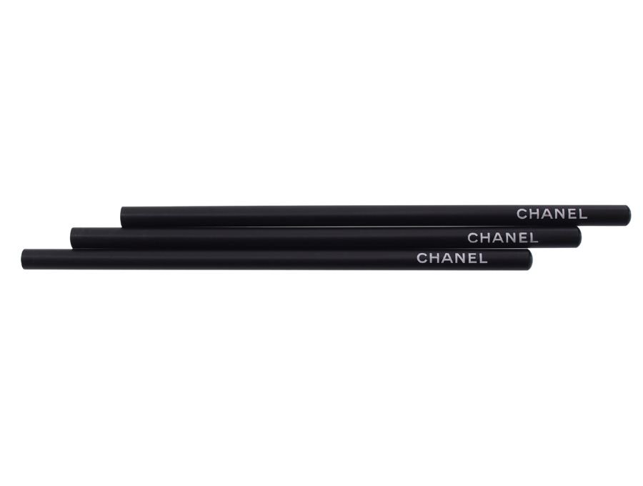 【Used 開封品】シャネル CHANEL ノベルティ ペンケース 筆箱 鉛筆3本 えんぴつ 筆記具 16cm定規 スケール ステーショナリーセット  文具セット ブラック BEAUTE ビューティー - ブランドジャックリスト