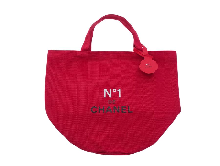 New 新品】 シャネル CHANEL BEAUTE ノベルティ トートバッグ バケツ型 丸底 N°1 DE CHANEL ヌメロアン レッドカメリア  赤椿 コットン100% レッド 希少品 - ブランドジャックリスト