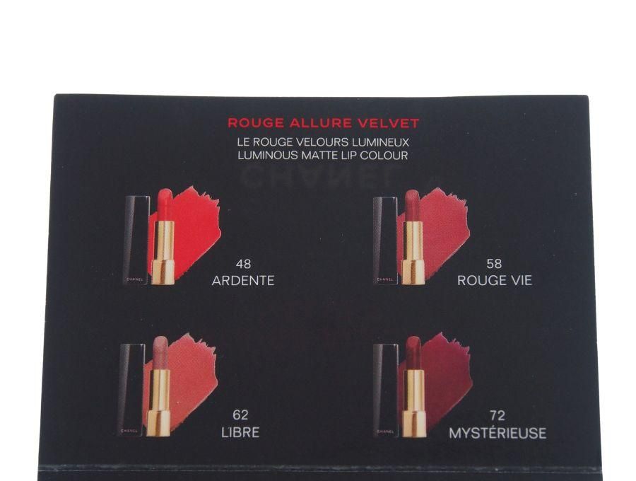 CHANEL ROUGE ALLURE VELVETS ケース付き♡サンプル4点 シャネル ルージュ アリュール ヴェルヴェット 口紅 サンプル