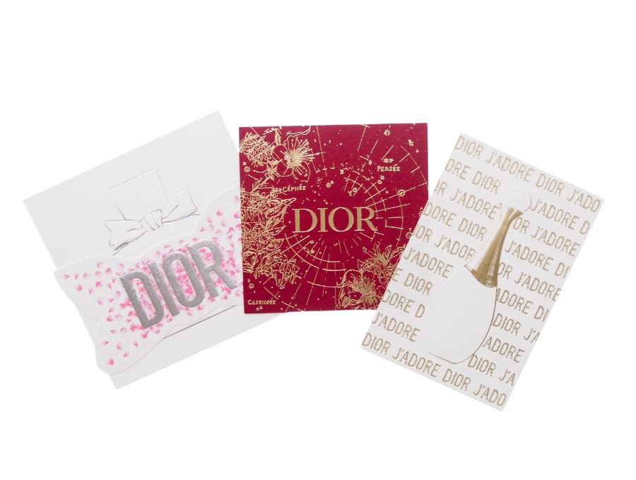 クリスチャンディオール DIOR ムエット メッセージカード 3枚組 香水 ジャドール ミスディオール 2023 ブルーミングニューイヤー  フレグランス【Used 開封品】 - ブランドジャックリスト