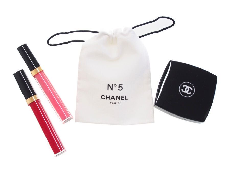 シャネル 巾着ポーチ No.5 ファクトリー5 ミステリーボックス 100周年記念 ホワイト CHANEL パフューム【Used 開封品】 -  ブランドジャックリスト