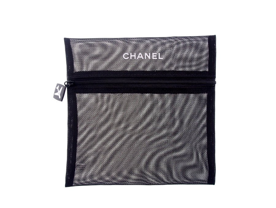 シャネル ノベルティ コスメポーチ フラット メッシュ エアライン 飛行機 ブラック CHANEL【Used 開封品】 - ブランドジャックリスト