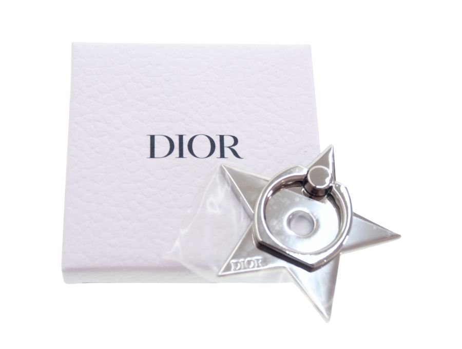 クリスチャンディオール ノベルティ スマホリング スタンド 幸運の星 スター シルバー DIOR Parfums【Used 開封品】 -  ブランドジャックリスト