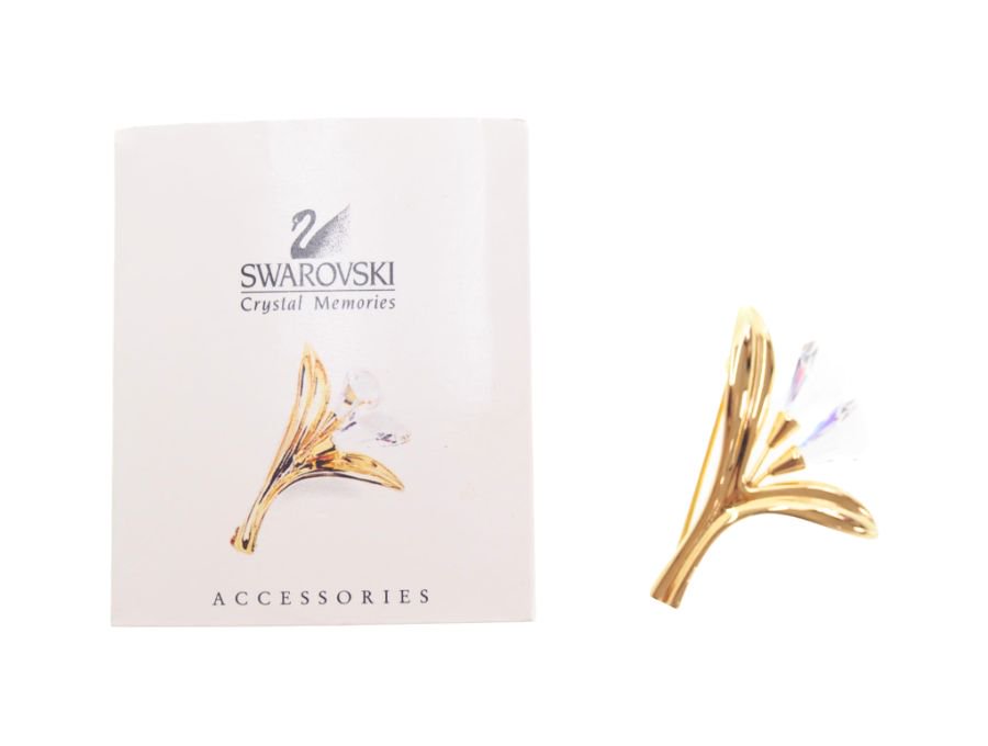 スワロフスキー ブローチ クリスタルメモリーズ アクセサリー 百合 カラーリリー SWAROVSKI【Used 極上品】 - ブランドジャックリスト