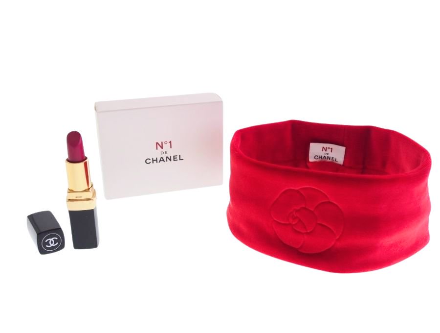 シャネル ノベルティ ヘアバンド 赤椿 ヌメロアン N°1 DE CHANEL フリーサイズ CHANEL BEAUTE【Used 開封品】 -  ブランドジャックリスト