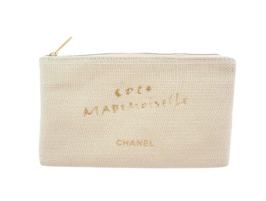 ★CHANEL★ ブランケット ココマーク ノベルティ 非売品 ベージュ ポーチ 楽天市場】CHANEL NOVELTY シャネル ロゴ入化粧ポーチ Dカン CC
