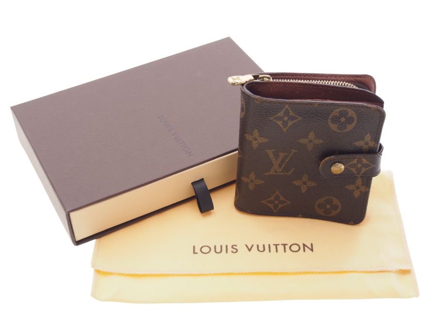 ルイヴィトン 財布 モノグラムコンパクトジップ M61667 二つ折り 小銭入れあり LOUIS VUITTON【Used 通常品】 -  ブランドジャックリスト