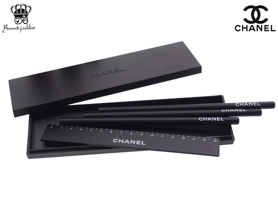 シャネル ノベルティ 文房具セット えんぴつ 定規 ペンケース ステーショナリーセット CHANEL BEAUTE【Used 開封品】 -  ブランドジャックリスト