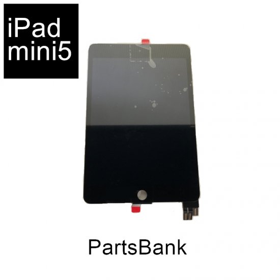 iPadmini５（2019）タッチ液晶パネル黒（一体型）※ｽﾘｰﾌﾟｾﾝｻｰｹｰﾌﾞﾙ半田付け済み - Parts Bank