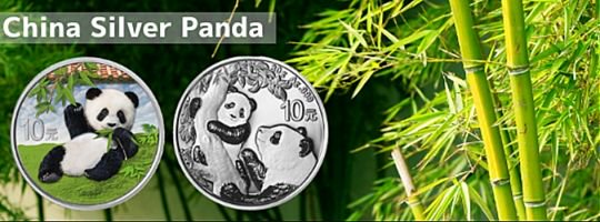 中国パンダシルバーコインの商品案内ページ