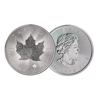 2017年 カナダ メイプル銀貨 1オンス カプセルケース付 ｜恵比寿コイン